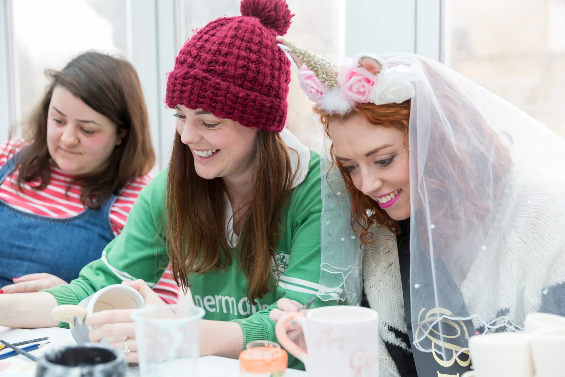 Guests enjoying a hen weekend activity at Upper Court
