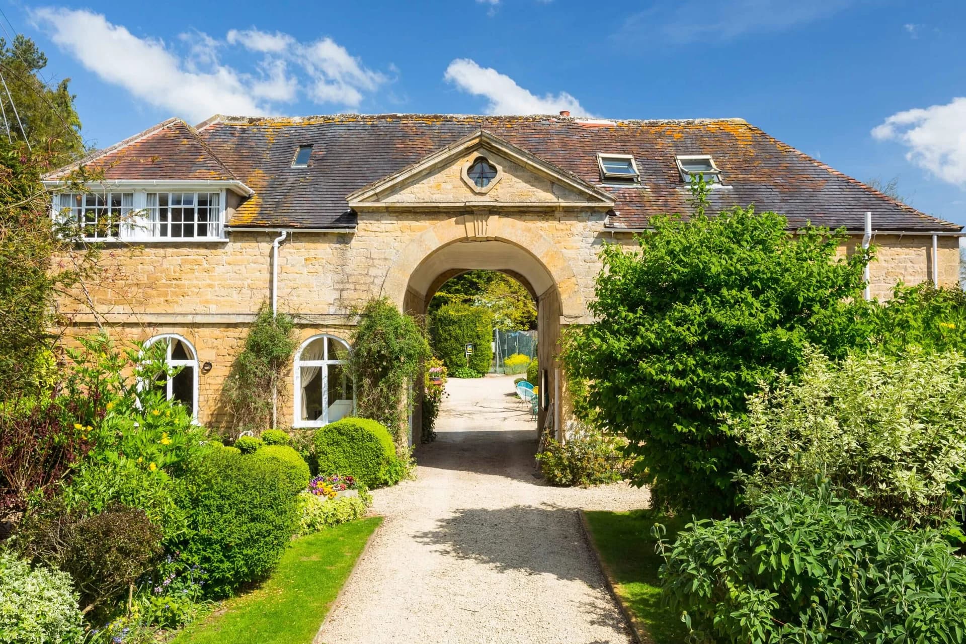 The Dovecote cottage garden at Upper Court